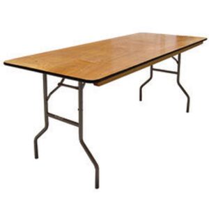 6' Long Wooden Banquet Table