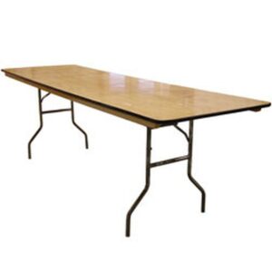 8' Long Wooden Banquet Table