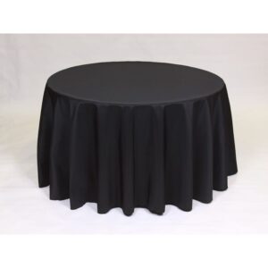Solid Polyester Linen - Black