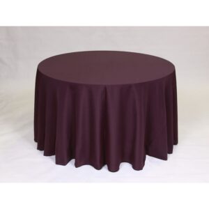 Solid Polyester Linen - Eggplant