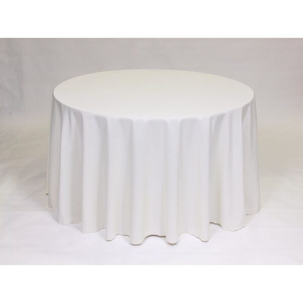 Solid Polyester Linen - Ivory