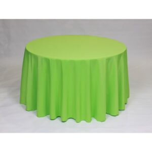 Solid Polyester Linen - Lime