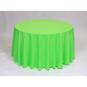Solid Polyester Linen - Neon Green