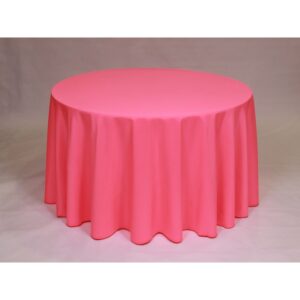 Solid Polyester Linen - Neon Pink