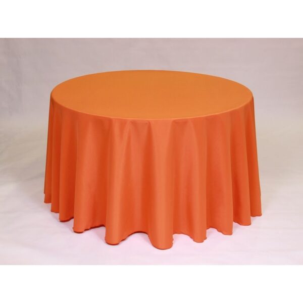 Solid Polyester Linen - Orange