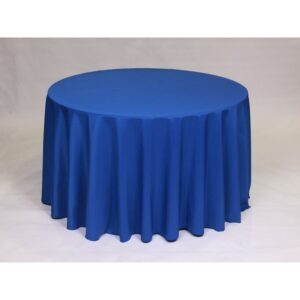 Solid Polyester Linen - Royal