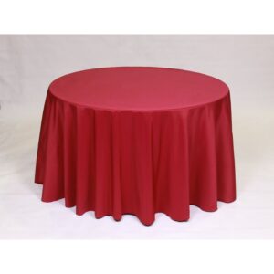 Solid Polyester Linen - Ruby
