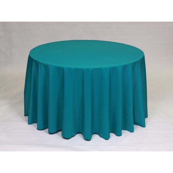 Solid Polyester Linen - Teal