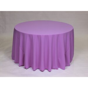 Solid Polyester Linen - Violet